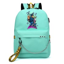 Рюкзак Джотаро (JoJo’s Bizarre Adventure) бирюзовый с цепью №5