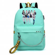 Рюкзак ITZY бирюзовый с цепью №3