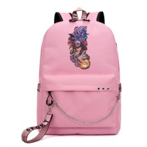 Рюкзак Кошмар перед рождеством (The Nightmare Before Christmas) розовый с цепью №4