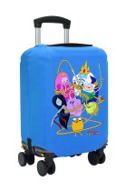 Чехол на чемодан S - Время приключений (Adventure Time) синий №2