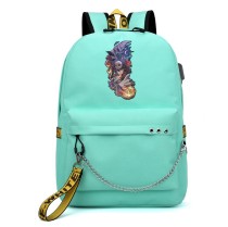 Рюкзак Кошмар перед рождеством (The Nightmare Before Christmas) бирюзовый с цепью №4