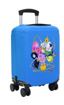 Чехол на чемодан M - Время приключений (Adventure Time) синий №2