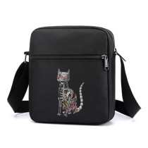 Сумка через плечо Кот - Эндоскелет (Terminator) черная №3