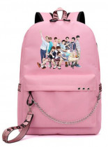Рюкзак EXO розовый с цепью №1