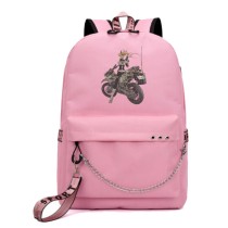 Рюкзак Кикору Шиномия (Kaiju 8) розовый с цепью №4