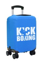 Чехол на чемодан S - Кикбоксинг (KICKBOX) синий №2