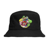 Панама герои Марио (Mario) черная №4