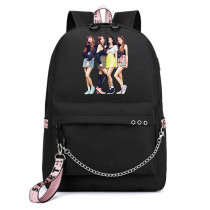 Рюкзак Black Pink черный с цепью №6