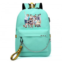 Рюкзак EXO бирюзовый с цепью №1