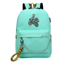 Рюкзак Кикору Шиномия (Kaiju 8) бирюзовый с цепью №4