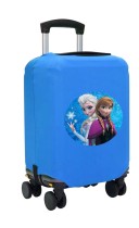 Чехол на чемодан M - Анна и Эльза (Frozen) синий №1