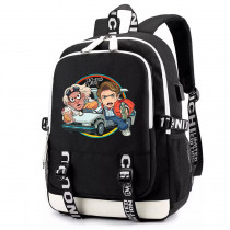 Рюкзак Назад в будущее черный с USB-портом №1