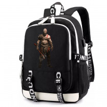 Рюкзак Кратос Бог войны (God of War) черный с USB-портом №4