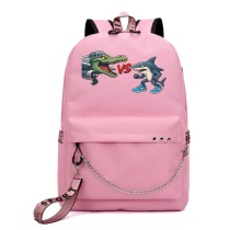 Рюкзак Тралалело Тралала vs Бомбардило Крокодило розовый с цепью №4