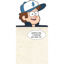 Блокнот Гравити Фолз. Прикольный блокнот на магните. Диппер