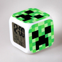 Часы пиксельные Minecraft - Creeper block