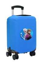 Чехол на чемодан L - Анна и Эльза (Frozen) синий №1