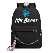 Рюкзак Мистер Бист (MrBeast) черный с цепью №2