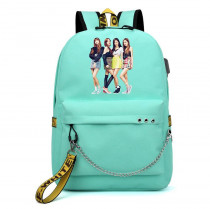 Рюкзак Black Pink бирюзовый с цепью №6