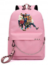 Рюкзак EXO розовый с цепью №2