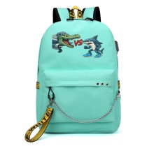 Рюкзак Тралалело Тралала vs Бомбардило Крокодило бирюзовый с цепью №4