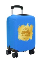 Чехол на чемодан M - Бокс (BOX) синий №2
