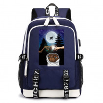 Рюкзак Инопланетянин (E.T. The Extra-Terrestrial) синий с USB-портом №1