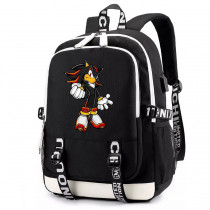 Рюкзак Ёж Шэдоу (Sonic) черный с USB-портом №6