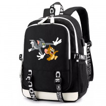 Рюкзак Том и Джерри (Tom and Jerry) черный с USB-портом №4