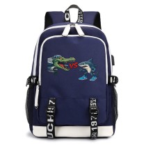 Рюкзак Тралалело Тралала vs Бомбардило Крокодило синий с USB-портом №4