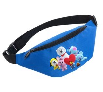 Поясная сумка K-POP голубая №1