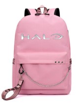 Рюкзак Хейло (HALO) розовый с цепью №2