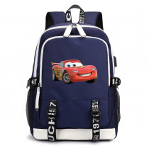 Рюкзак Молния Маккуин (Cars) синий с USB-портом №2