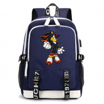 Рюкзак Ёж Шэдоу (Sonic) синий с USB-портом №6