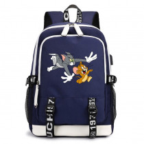 Рюкзак Том и Джерри (Tom and Jerry) синий с USB-портом №4