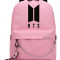 Рюкзак BTS розовый с цепью №1