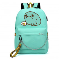 Рюкзак с лягушкой бирюзовый с цепью №8