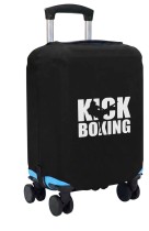 Чехол на чемодан L - Кикбоксинг (KICKBOX) черный №2