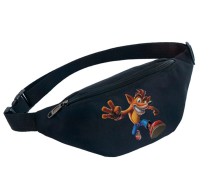 Поясная сумка Крэш Бандикут (Crash Bandicoot) черная №2
