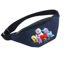 Поясная сумка K-POP синяя №1