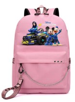 Рюкзак Команда гонщиков (Disney Speedstorm) розовый с цепью №1