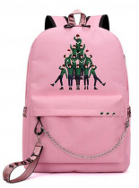 Рюкзак EXO розовый с цепью №3