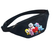 Поясная сумка K-POP черная №1