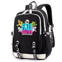 Рюкзак Фол Гайс (Fall Guys) черный с USB-портом №2