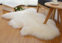 Шерстяной ковер белый (70х100см) 