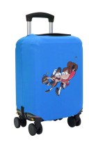 Чехол на чемодан M - Диппер и Мэйбл (Gravity Falls) синий №1
