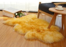 Шерстяной ковер желтый (70х100см)  