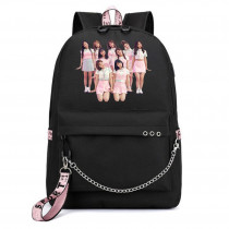 Рюкзак TWICE черный с цепью №1