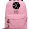 Рюкзак EXO розовый с цепью №4
