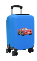 Чехол на чемодан M - Молния Маккуин (Cars) синий №1